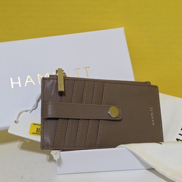 HAMMITT Brown Leather Card Holder - Picture 2 of 7